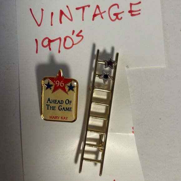 Vintage Mary Kay Reach for the Stars Pin 70’s & 96 scarf or tie pin EUC - Picture 9 of 11